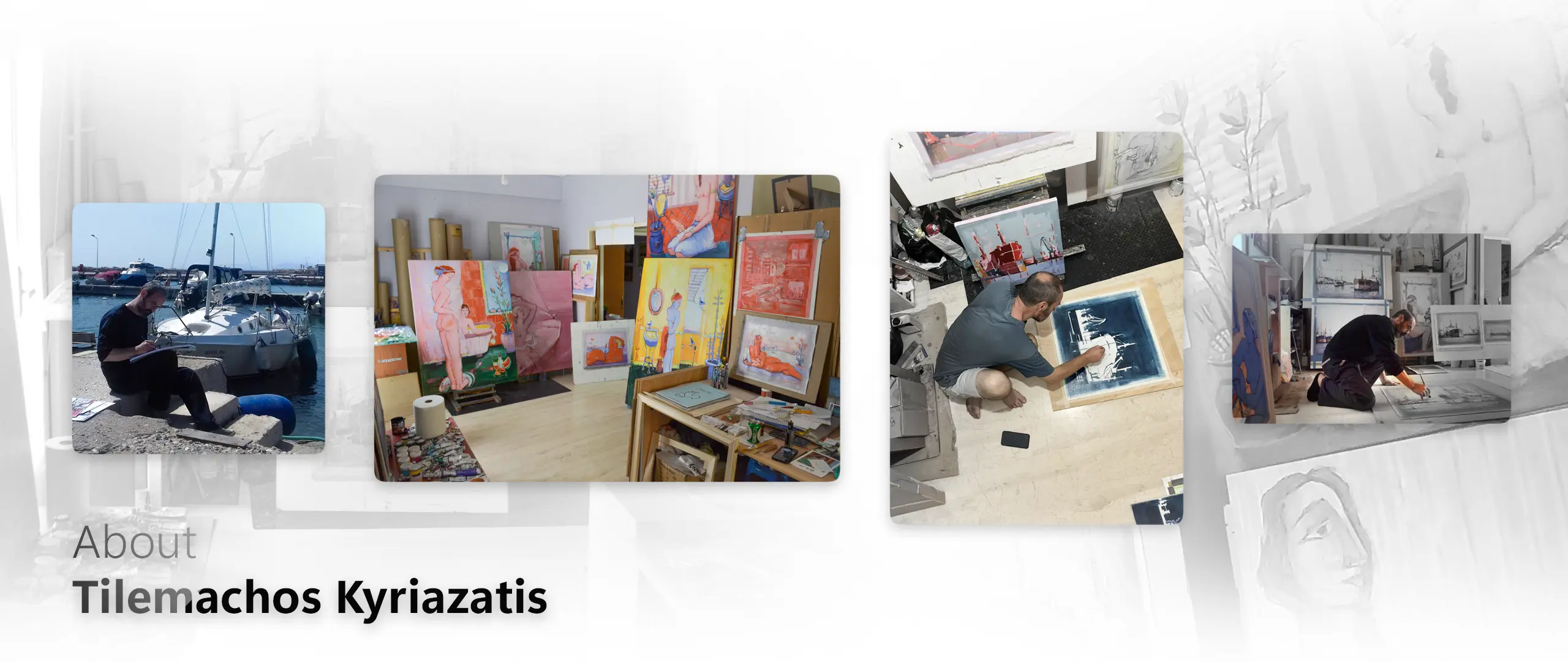 about tilemachos kyriazatis τηλεμαχος κυριαζατις kiriazatis greek oil painter greece athens figurative marine maritime art tankers 3